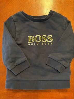 Boss Navy Top with Yellow Trim